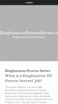 Mobile Screenshot of binghamtonprocessserver.com